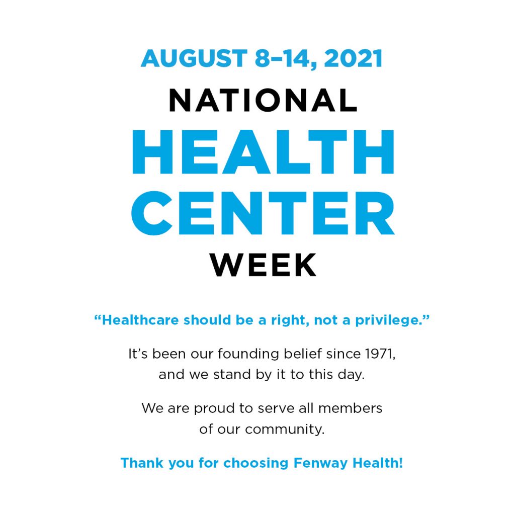 Celebrating National Health Center Week 2021 Fenway Health