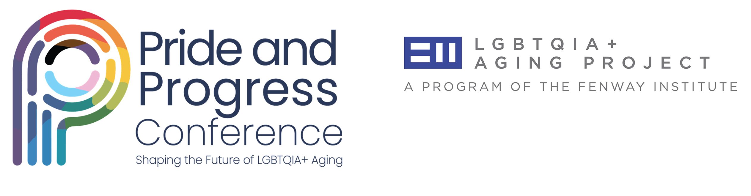Pride and Progress Conference & LGBTQIA+ Aging Project Logos
