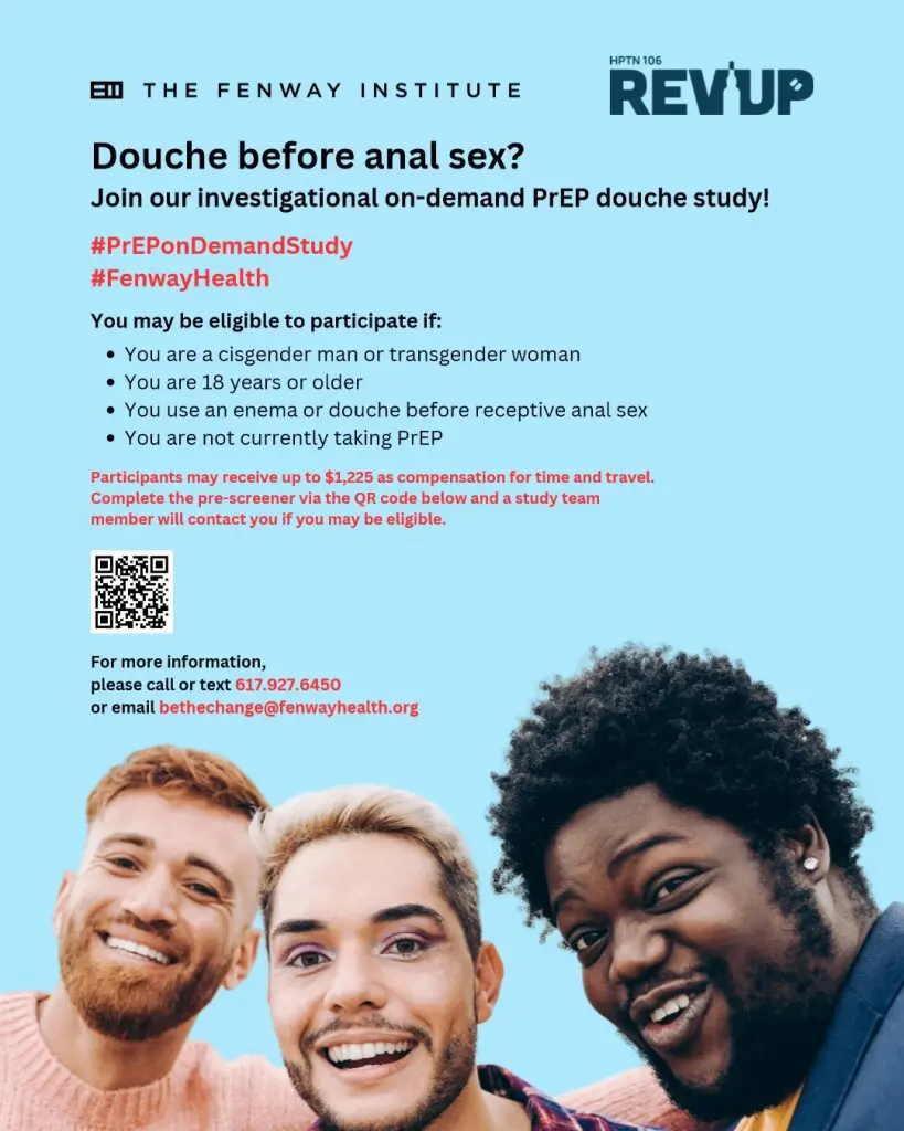 REVUP Anal Douche Study Flyer