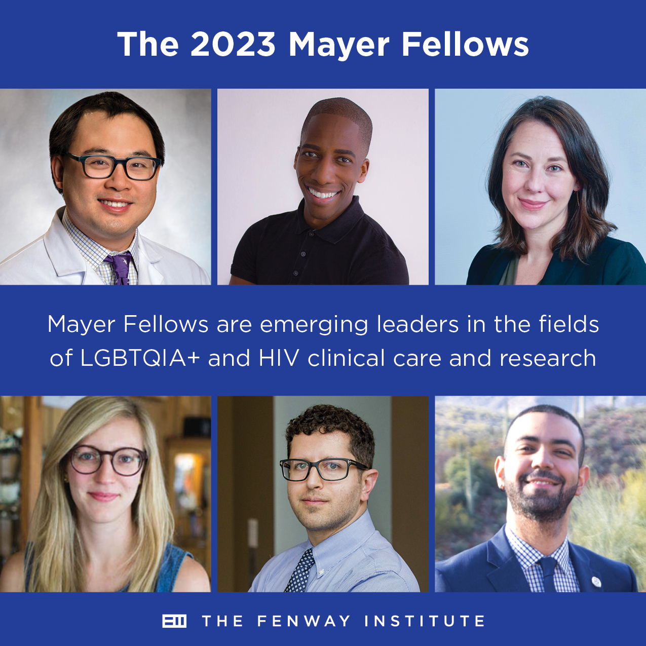 An image of the six Mayer fellows for 2023